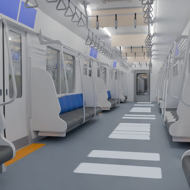 電車の3Dモデル[Blender,unity用]