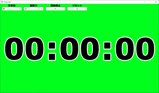 配信に便利なStopwatch