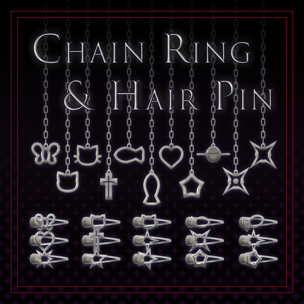【無料】 Chain Ring & Hair Pin チェーンリング & ヘアピン