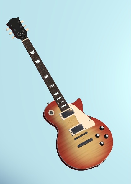 【VRC想定】LesPaul type guitar レスポール風ギター【3Dモデル