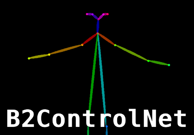 B2ControlNet - Blender Add-on for ControlNet with Human Pose
