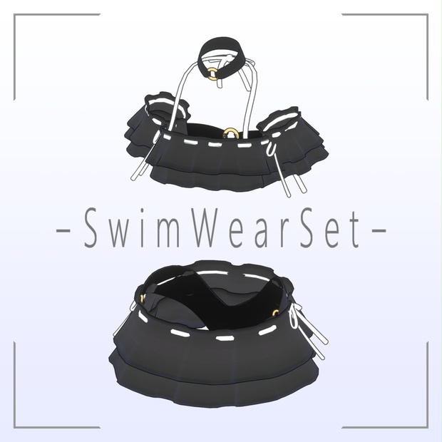 Swim-wear Set Mode-Frill / Mode-School 【YM Body Womens S素体対応】 - 図書館地下工廠 - BOOTH