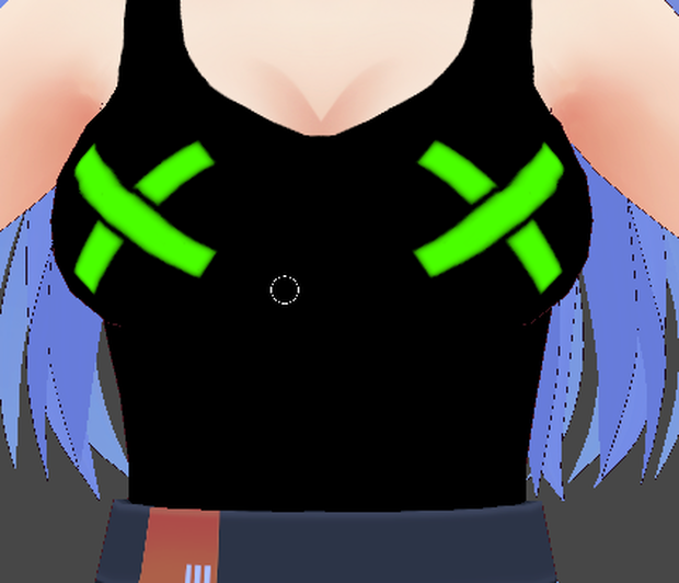 Neon Green X Sticker Pasties