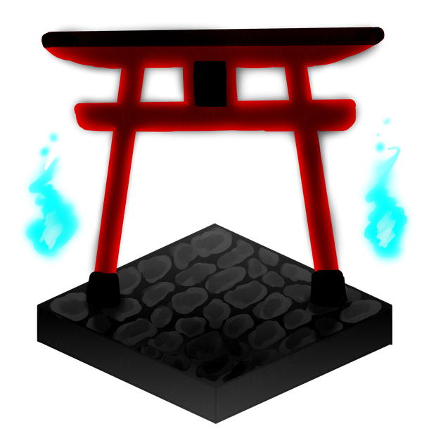 ヴィネット風素材（鳥居）