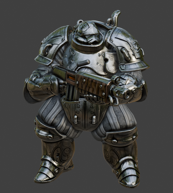 Steel Soldier（blenderFile、STLFile）