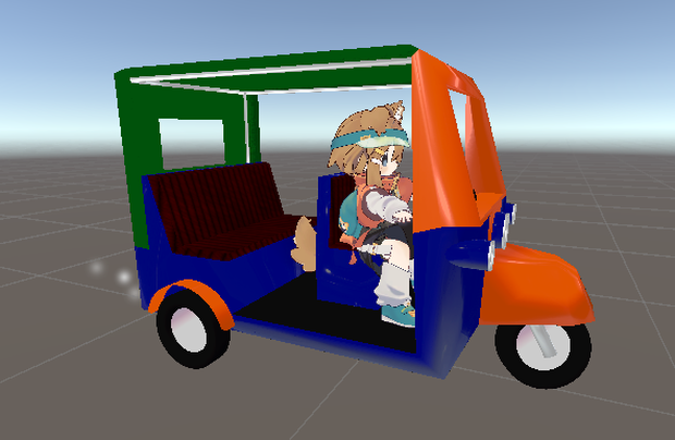 【リリース記念！\800→\500 2/5まで】TUKTUKに乗れるギミック「まめトゥク」まめふれんず、コロネ対応※本製品にはサンプル画像のアバター本体は付属していません ※PCVR/Desktop用です