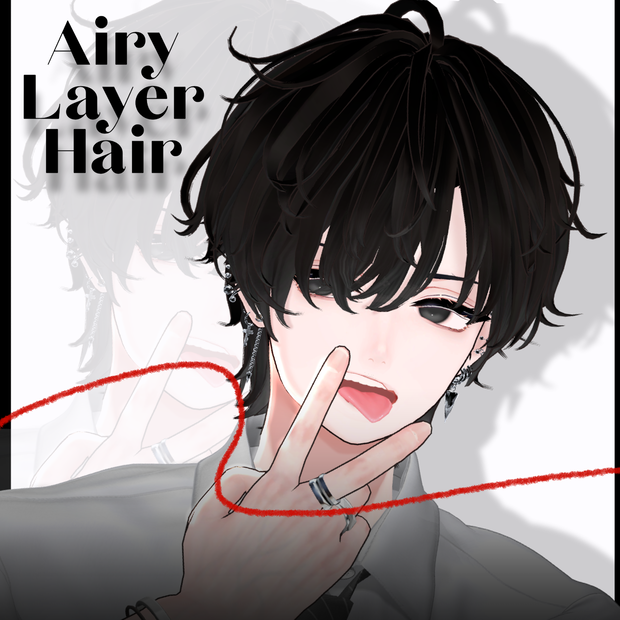 Airy Layer Hair【VRC想定hair】