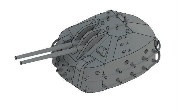 1/700 大日本帝国海軍 98式10cm高角砲(砲塔) 6基セット - 森の