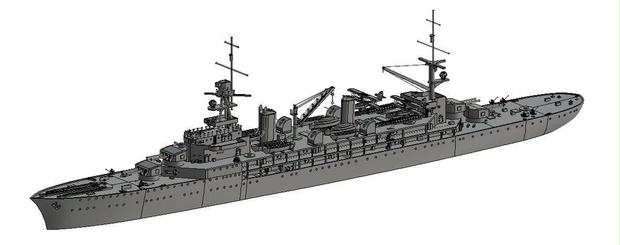 1/700 FN Janne d'Arc / フランス海軍 練習巡洋艦 ジャンヌダルク - 森の工作倉庫 - BOOTH