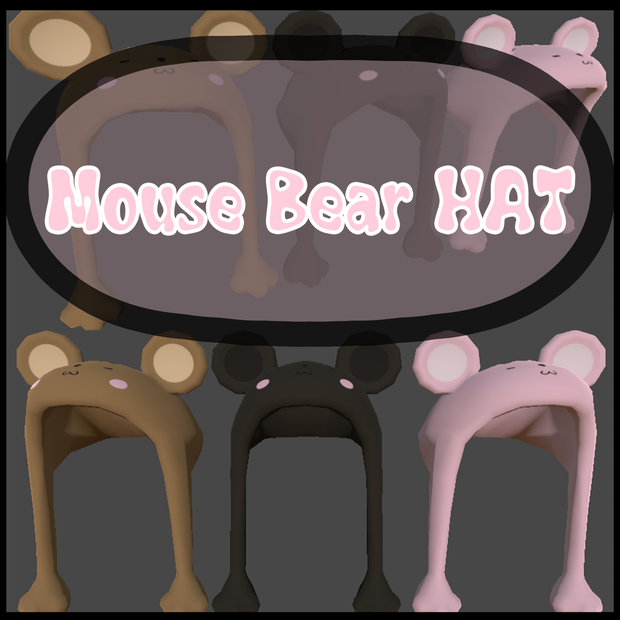 Mouse Bear Hats (Rigged)