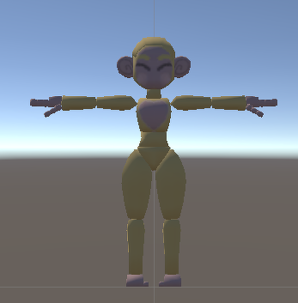 Low poly monkey