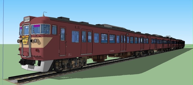 415系（国鉄時代、九州地区） sketchup