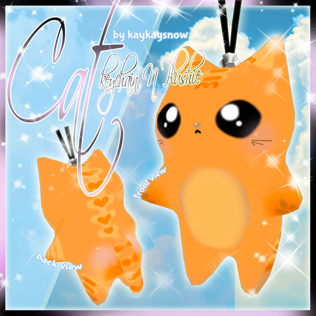 Cat Keychain Plushie ~ kaykaysnow