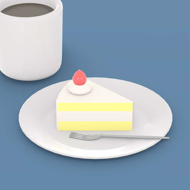 【無料】ショートケーキ【fbxモデル】