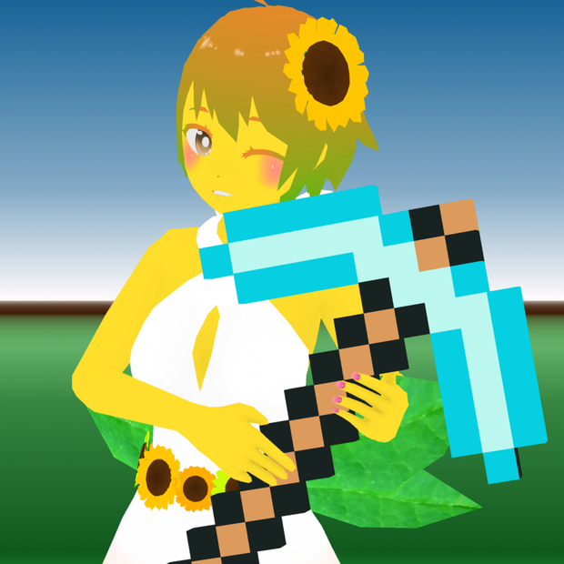 【3Dモデル】Minecraftで見たことがある高級そうなツルハシ
