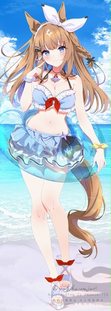 C106】水着アーモンドアイ等身大タペストリー - じゅりすたいる - BOOTH