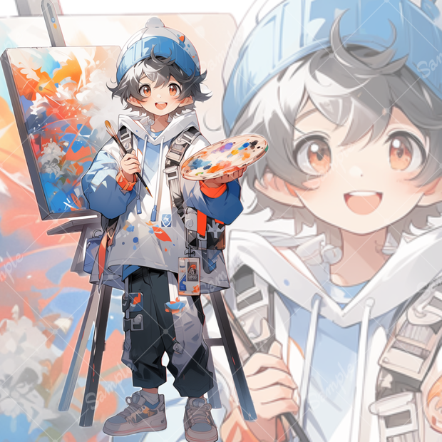 立ち絵素材86 画家 男の子