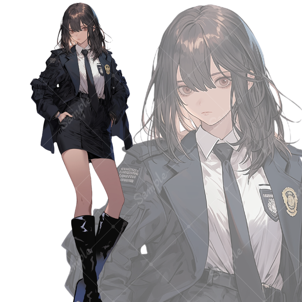 立ち絵素材124 警察 女