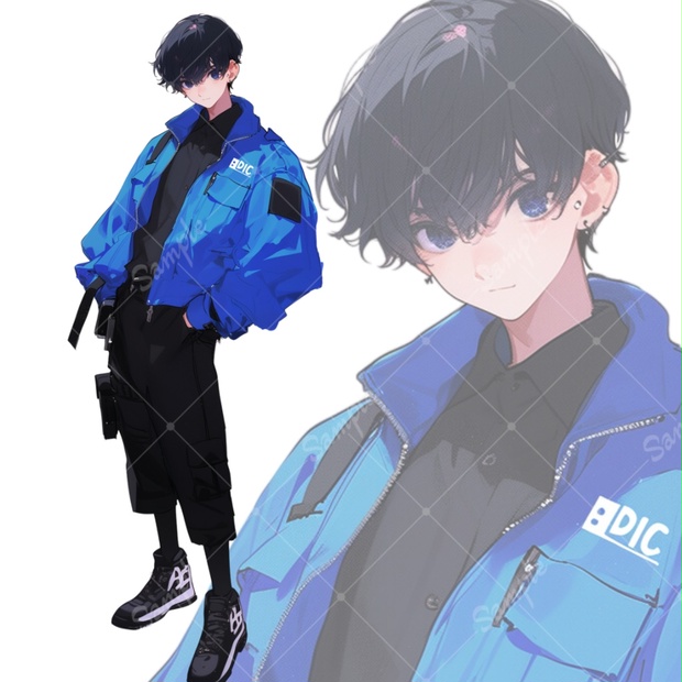 立ち絵素材156 ジャケット 男の子 - いろはす - BOOTH