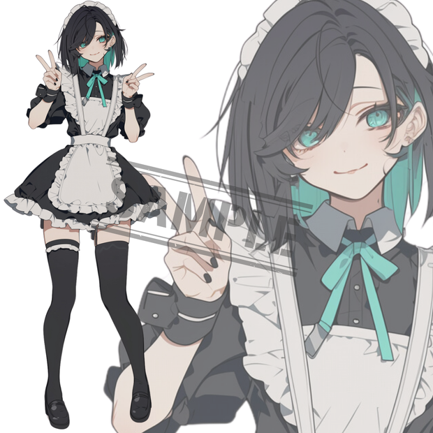 立ち絵素材206 メイド 女の子