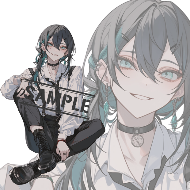 立ち絵素材239 黒髪 スーツ