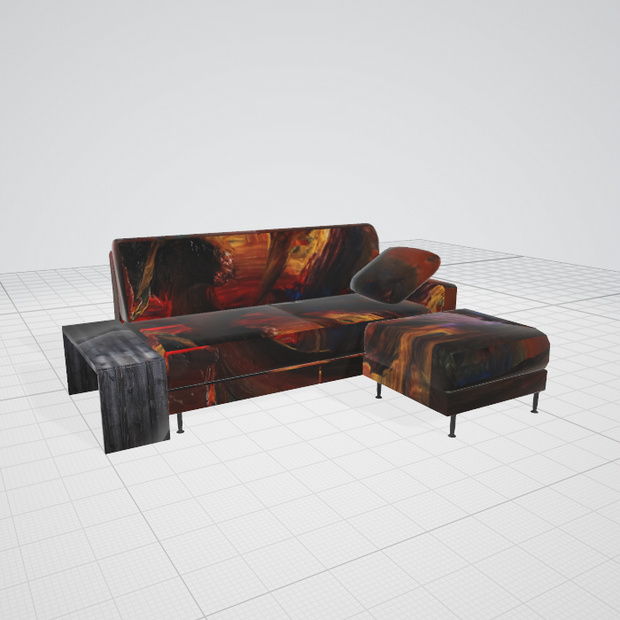 ３dモデル　リビング　イス　ソファ　　obj