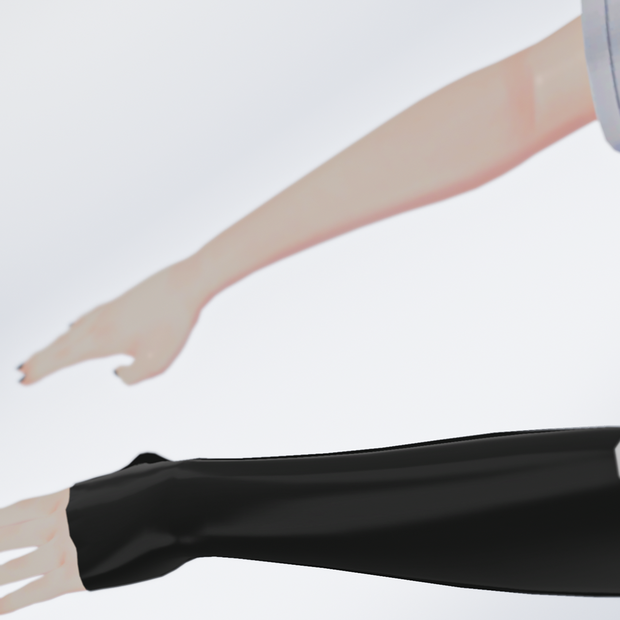 [VRChat想定] [FREE] 桔梗 Kikyo Arm Warmer 3D model