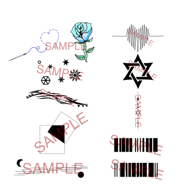 素材　tattoo　ワンポイント