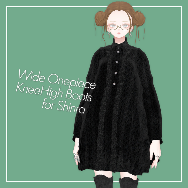 【VRChat】森羅専用 WideOnepiece & KneeHigh Boots（MA対応）
