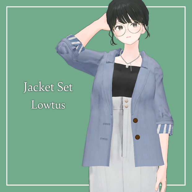 【VRChat】Lowtus専用 Jacket Set（MA対応）