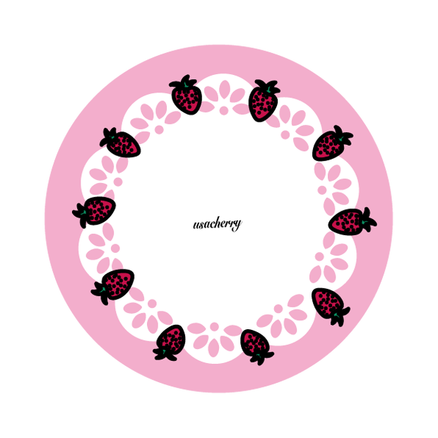 いちごレース - pink & black ♡SNS用アイコン
