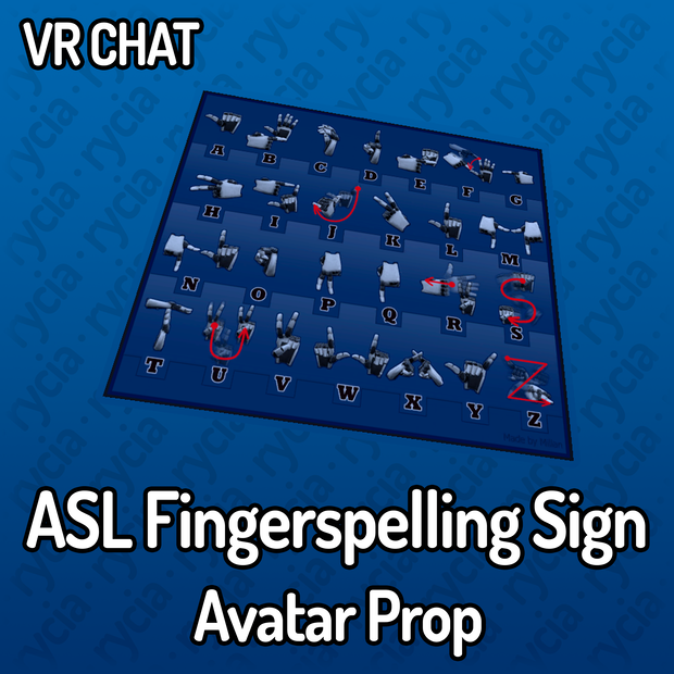 ASL Fingerspelling Sign Avatar Prop