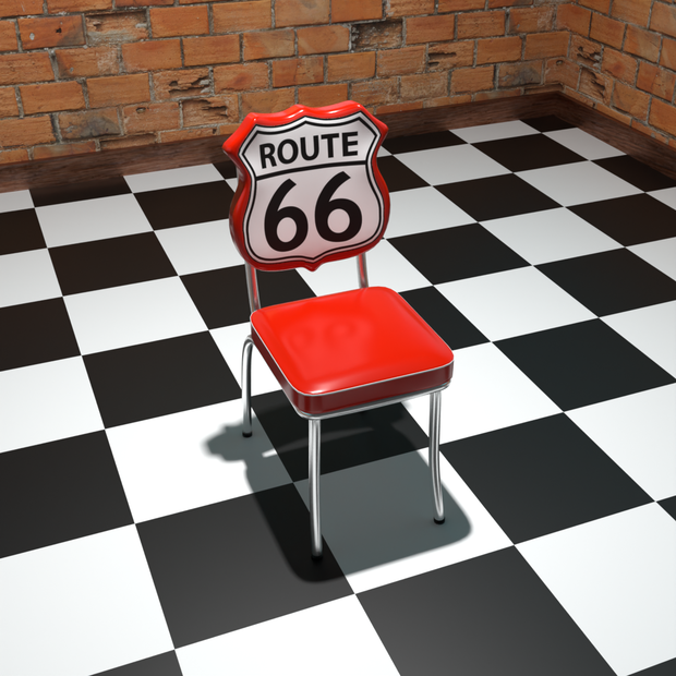 50s dinner chair -route 66- 