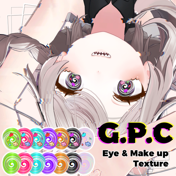 【しなの専用】Glitchy Poison Candy Eye & Make up Texture
