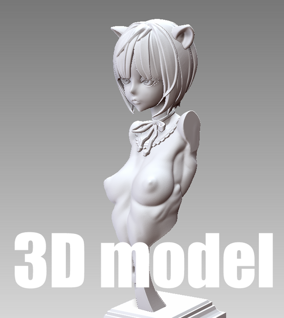 『​Stepgirl-FOX STATUE』 STL file for 3D printing
