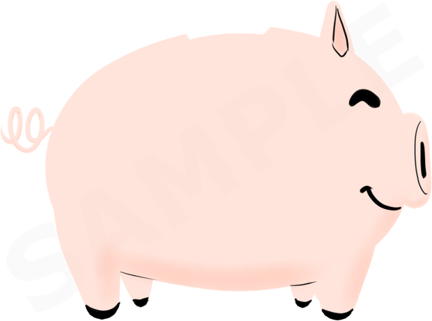 Lineless Piggybank PNG For Streaming