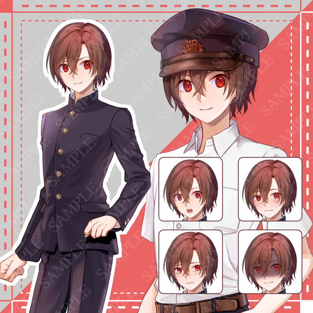 【立ち絵素材】学ランの男子学生