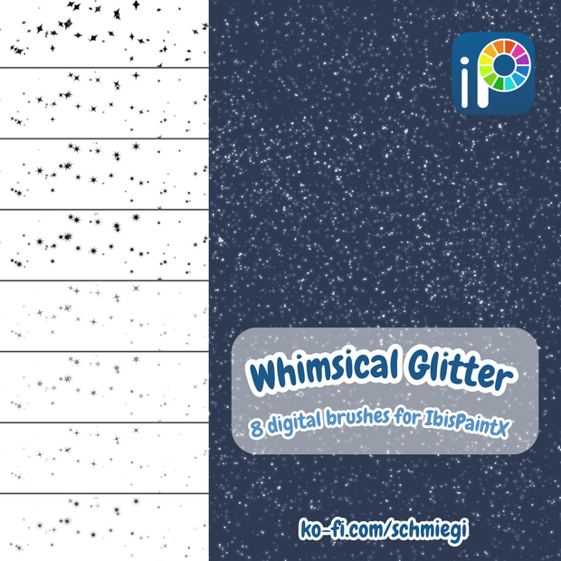 [Free Download] Whimsical Glitter Brushset for IbisPaintX