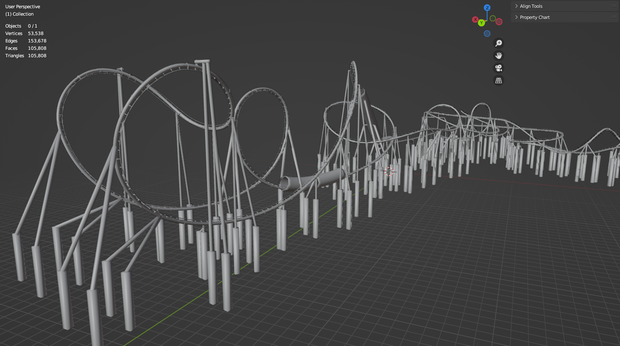 Incredible Hulk Rollercoaster FBX Model