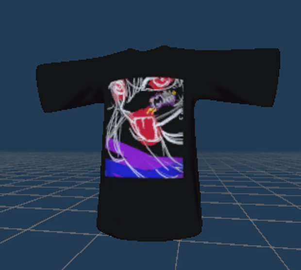 ラインアートTシャツVer.1（３Dモデル）