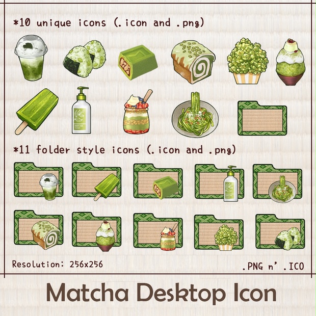Matcha Iconset | Desktop/ Phone icons | Window, Android - Harnee Store ...