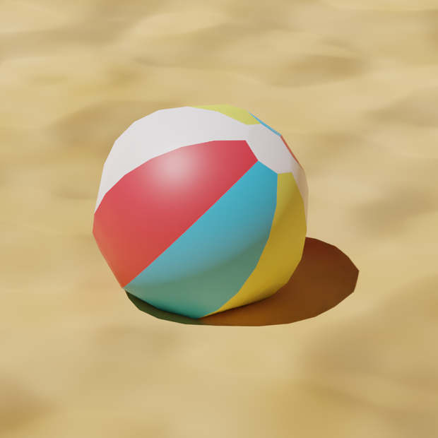【シンプル3Dモデル】ビーチボール