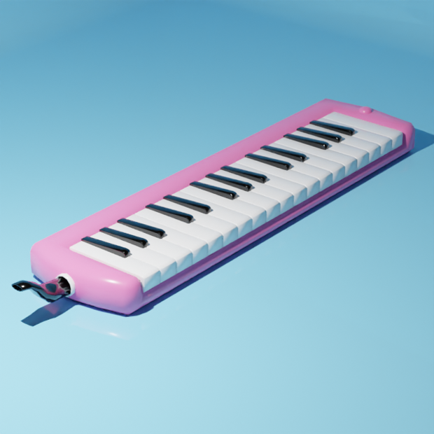 【シンプル3Dモデル】鍵盤ハーモニカ