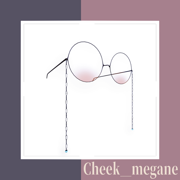 【VRChat想定】Cheek_megane 【34アバター対応】