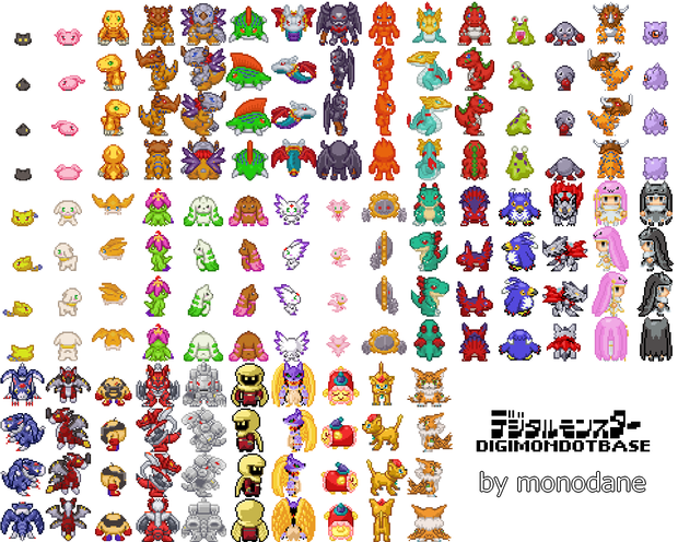 デジモンのドット絵（アバター利用可）
