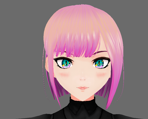 Pink Short Hair preset+ eyes and face texture