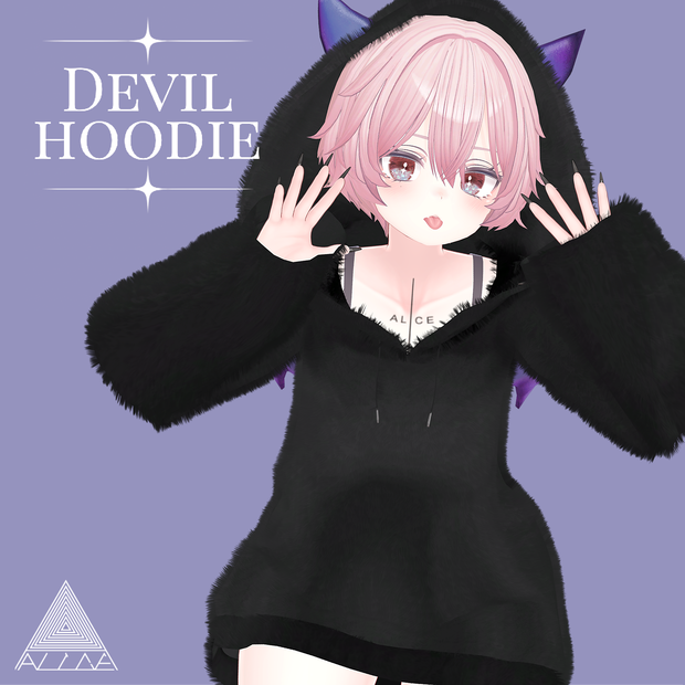 【VRChat】でびパーカー-Devil Hoodie-【セレスティア向け衣装】