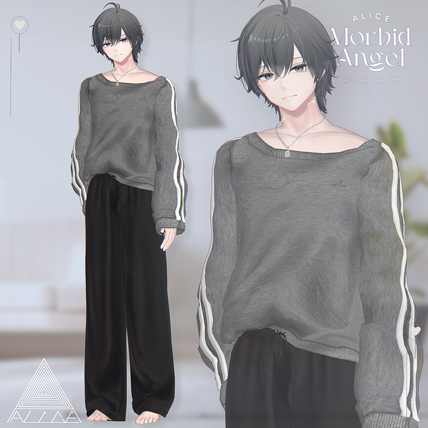 Morbid Angel forHim【7アバター対応/VRChat衣装モデル】