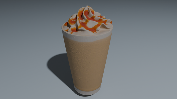 Caramel Frappuccino 3D Model | High-Poly Cinematic Quality | FBX