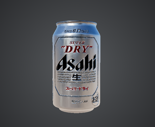 ビール 銀色のやつ Super Dry Beer Can 3D Model | Japanese Beer | 350ml Can | High-Poly FBX